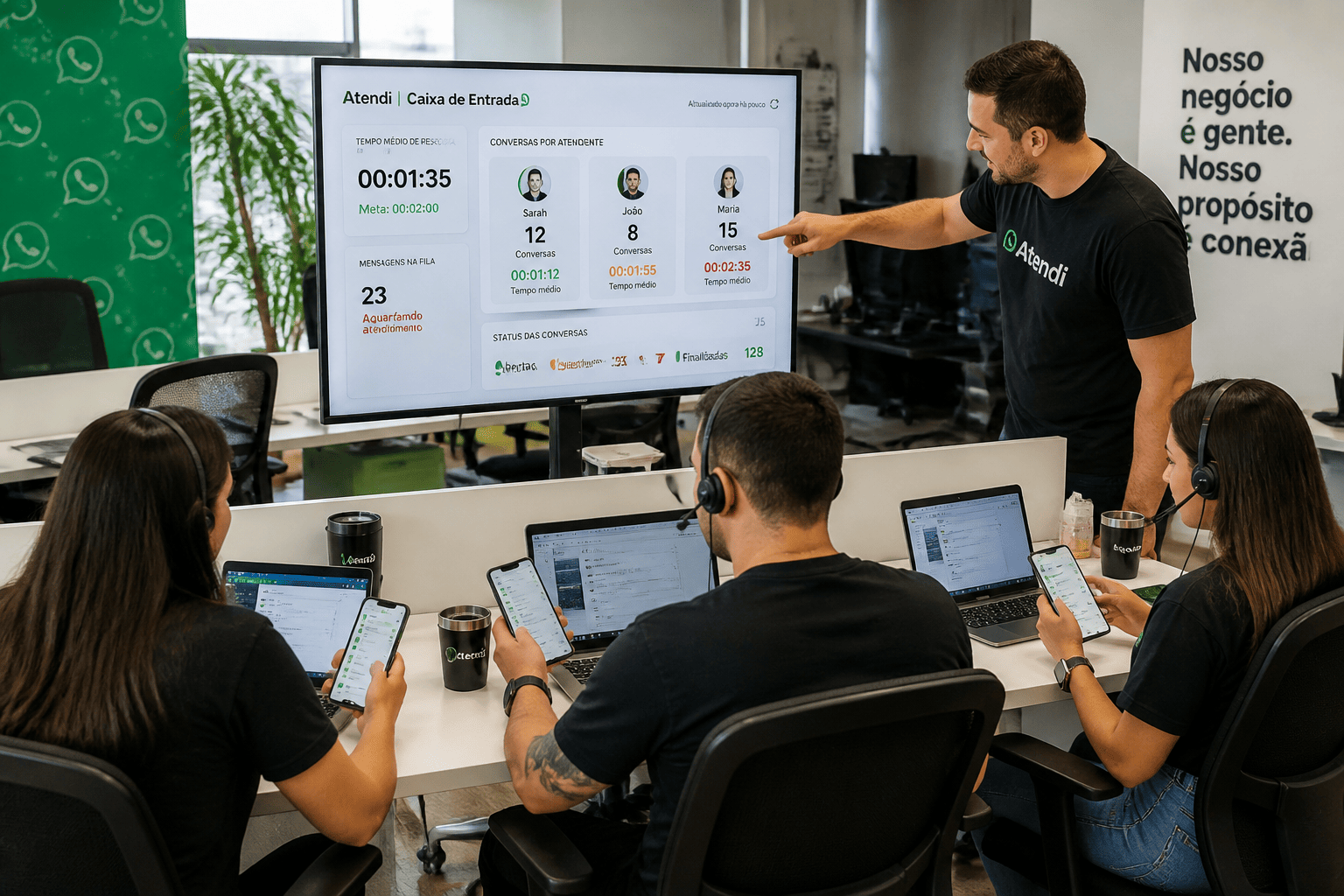 Como montar time de atendimento no WhatsApp sem perder a cabeça (nem clientes)